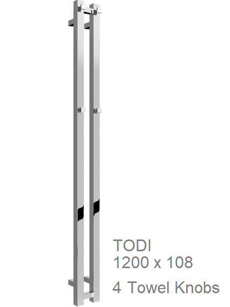 Reina Todi Chrome Towel Rail 1200 x 108mm